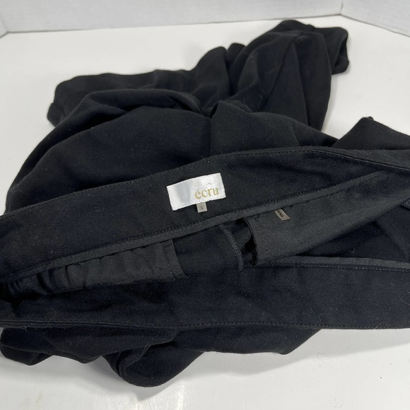 Ecru Black Flared Crop Dress Pants - Large - Picture 2 of 5